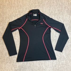 Under Armour women’s black and pink compression cold gear pullover size medium